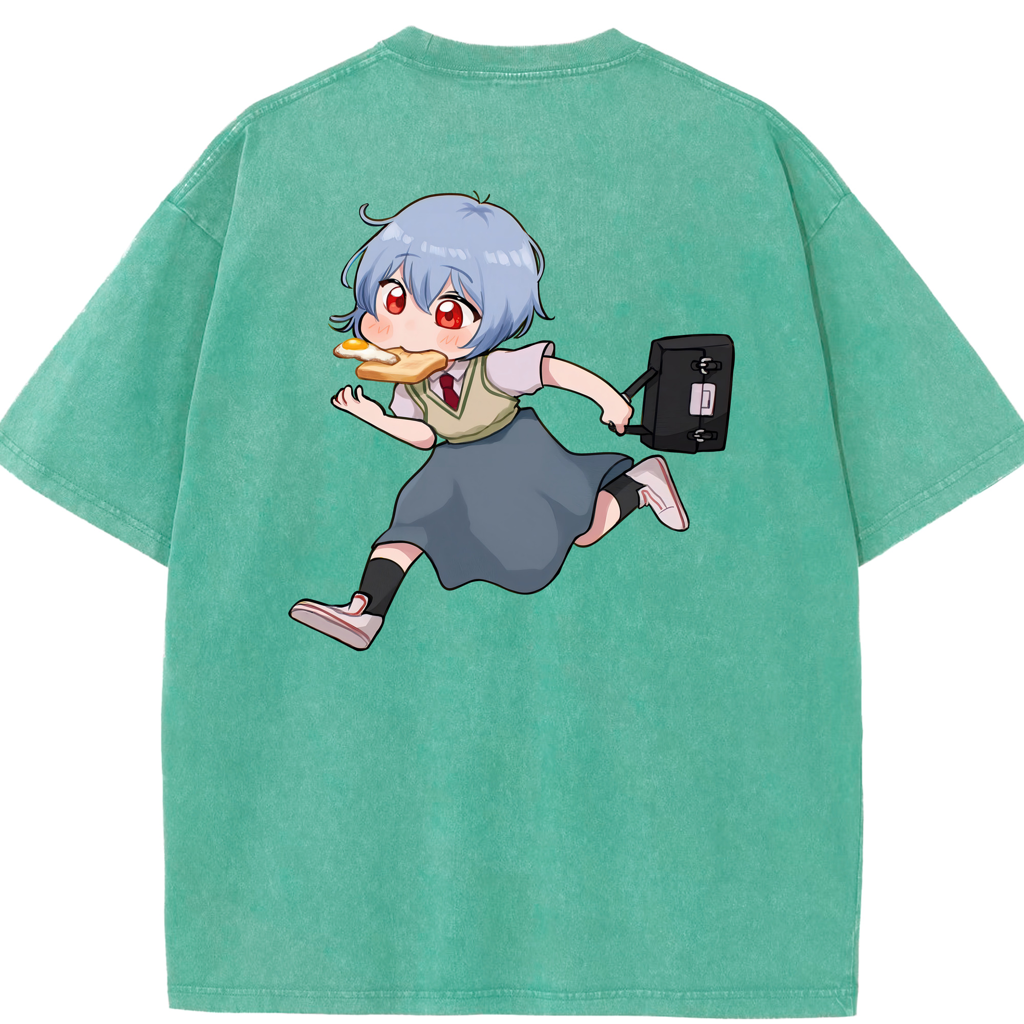 （画像用） EVA 新世紀エヴァンゲリオン 綿100% ヴィンテージ風 半袖Tシャツ（背面プリント）